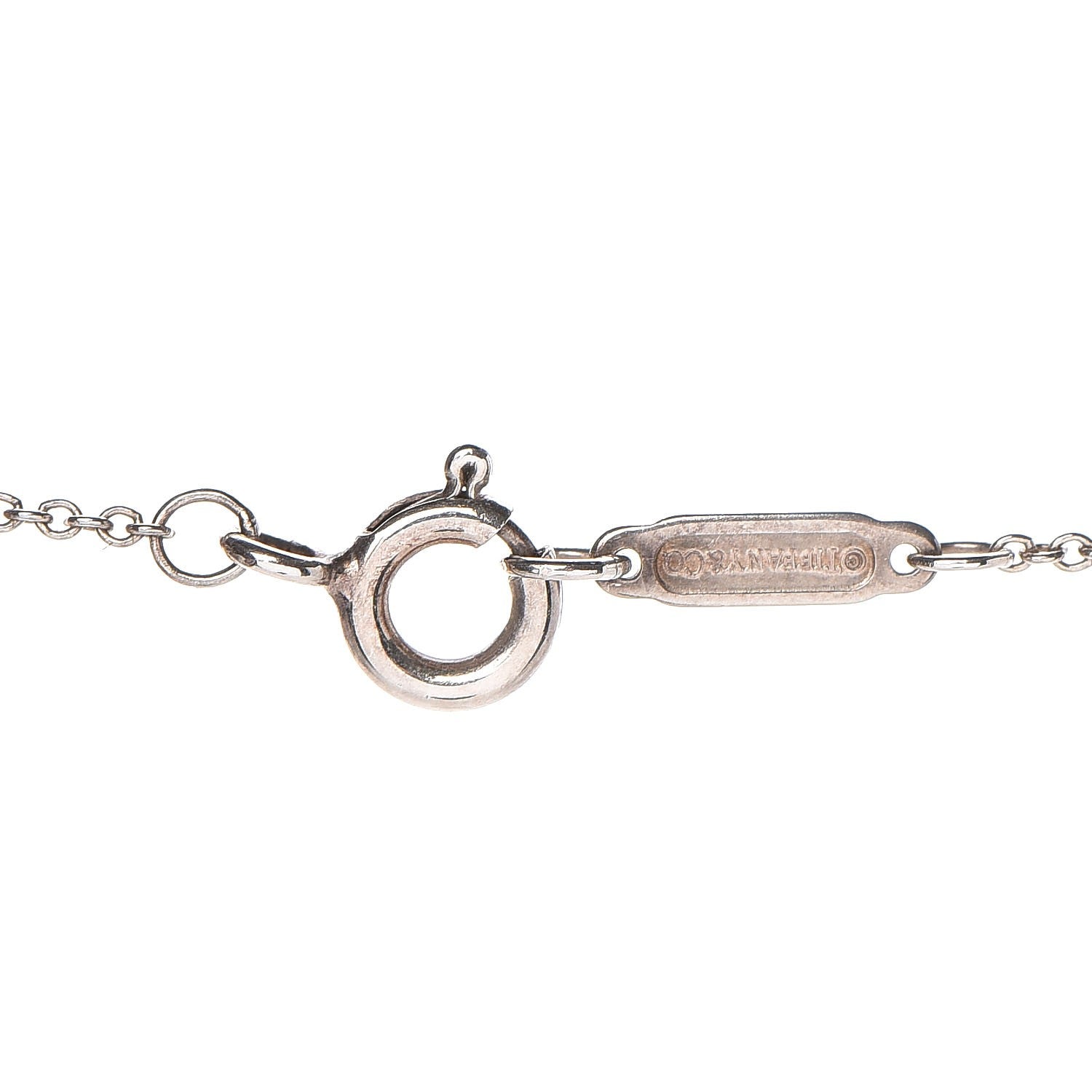 Tiffany Sterling Silver Oval Key Pendant Necklace 6 of 7