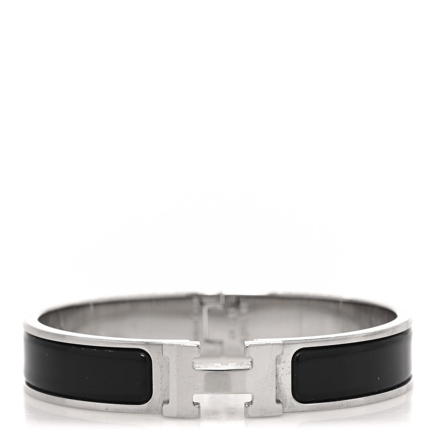 Hermes Enamel Narrow Clic Clac H Bracelet GM Black 1 of 5