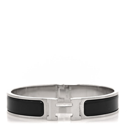 Hermes Enamel Narrow Clic Clac H Bracelet GM Black 1 of 5