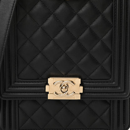 Chanel Calfskin Quilted North South Boy Flap Black 8 of 10