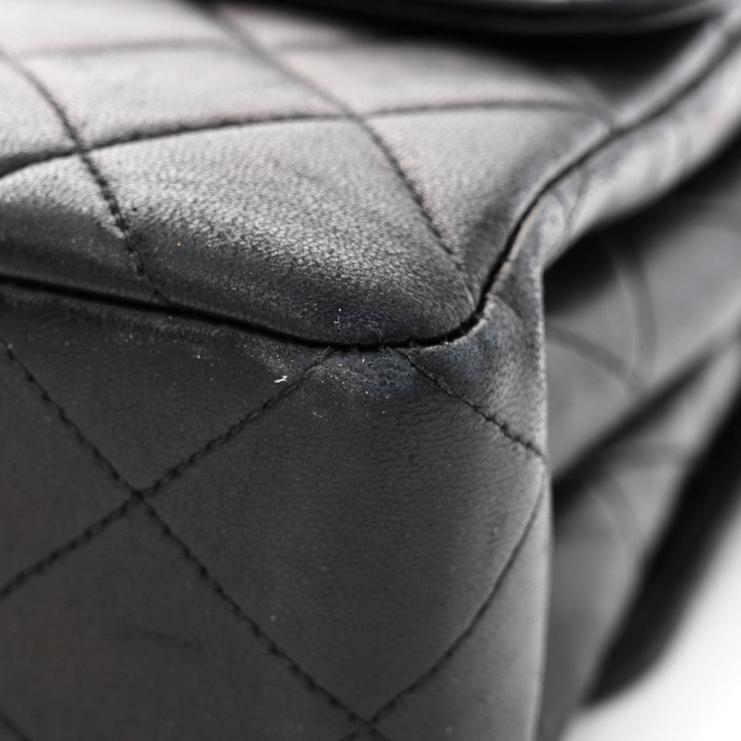 Lambskin Quilted Medium Double Sided Flap Black
