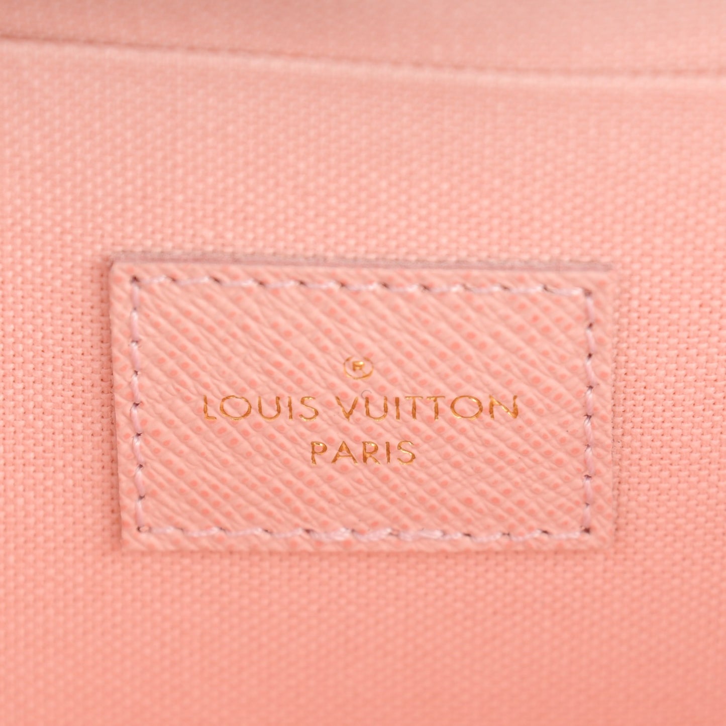 Damier Azur Pochette Felicie Chain Wallet Rose Ballerine