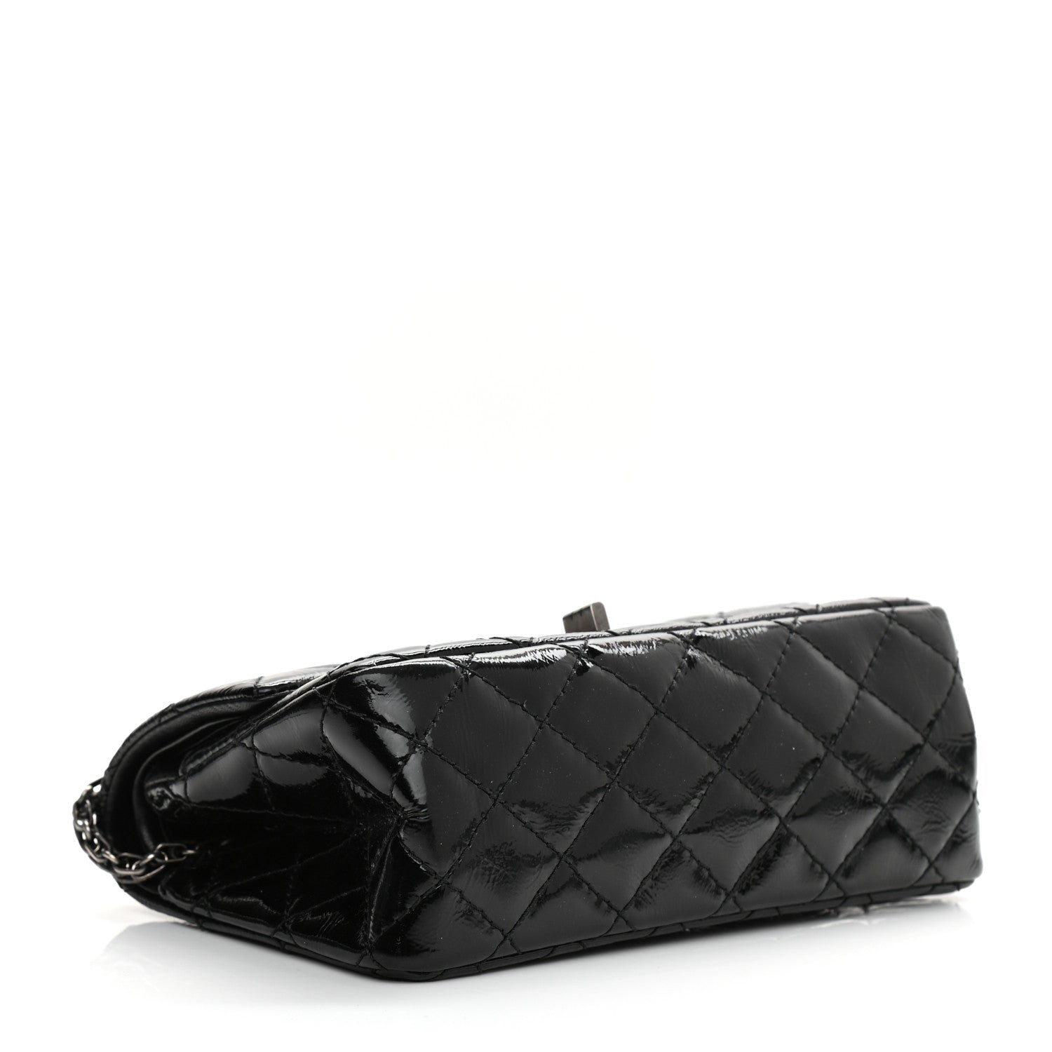 Chanel Crinkled Patent Quilted 2.55 Reissue 224 Flap Black 4 of 10
