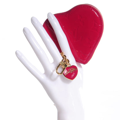 Louis Vuitton Vernis Heart Coin Purse Rose Indien 2 of 9