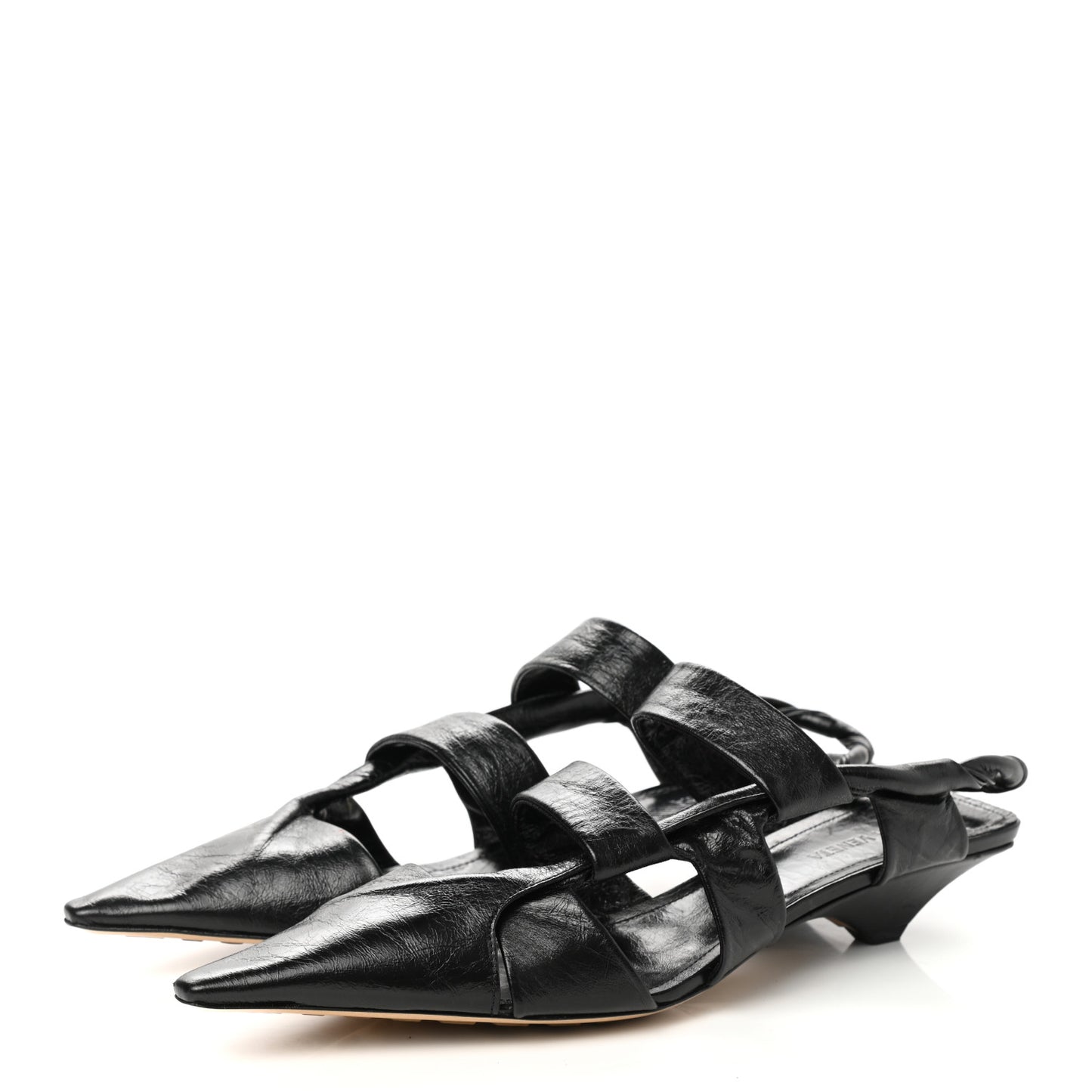Shiny Light Nappa The Point Pumps 38.5 Black