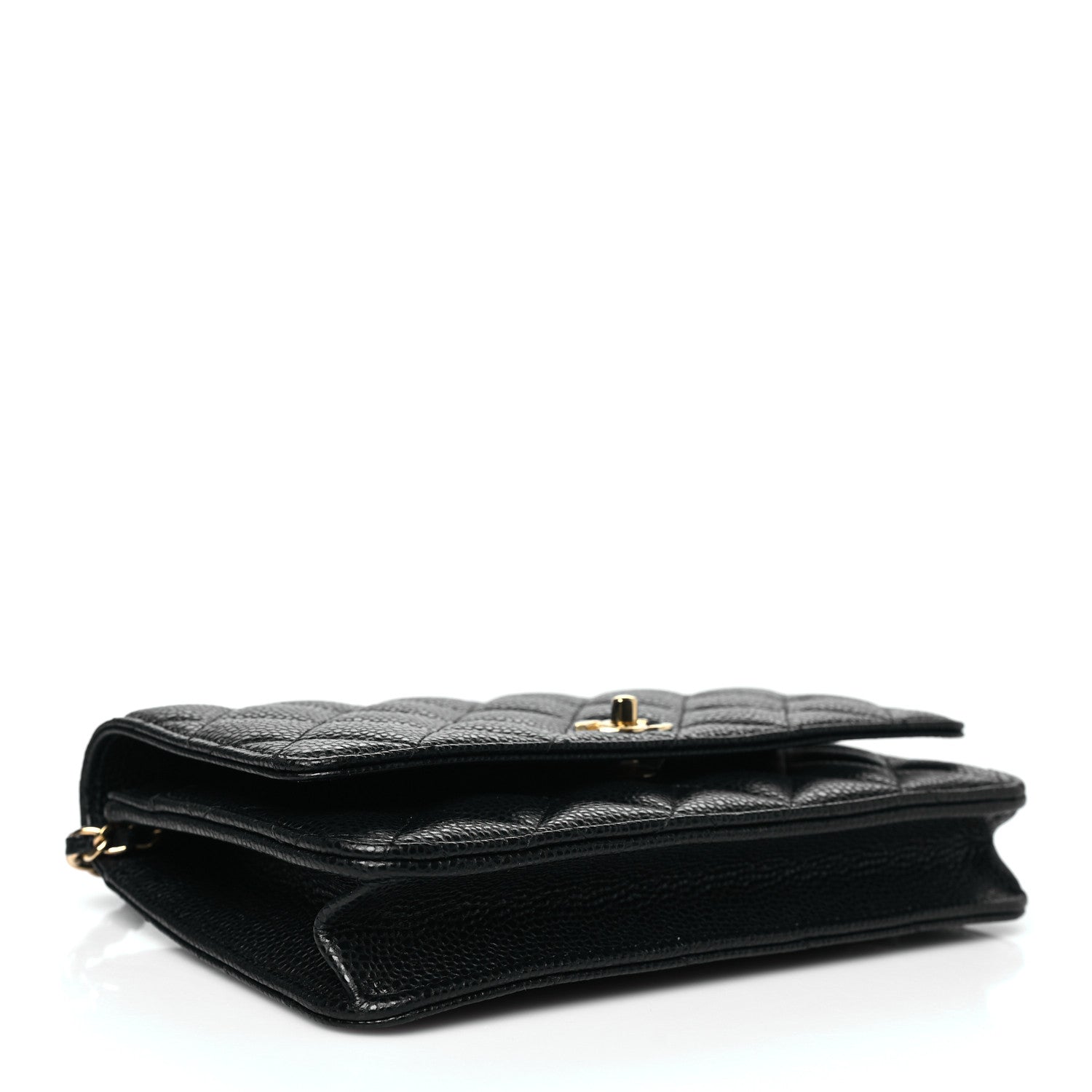 Chanel Caviar Quilted CC Turnlock Wallet On Chain WOC Black 4 of 11