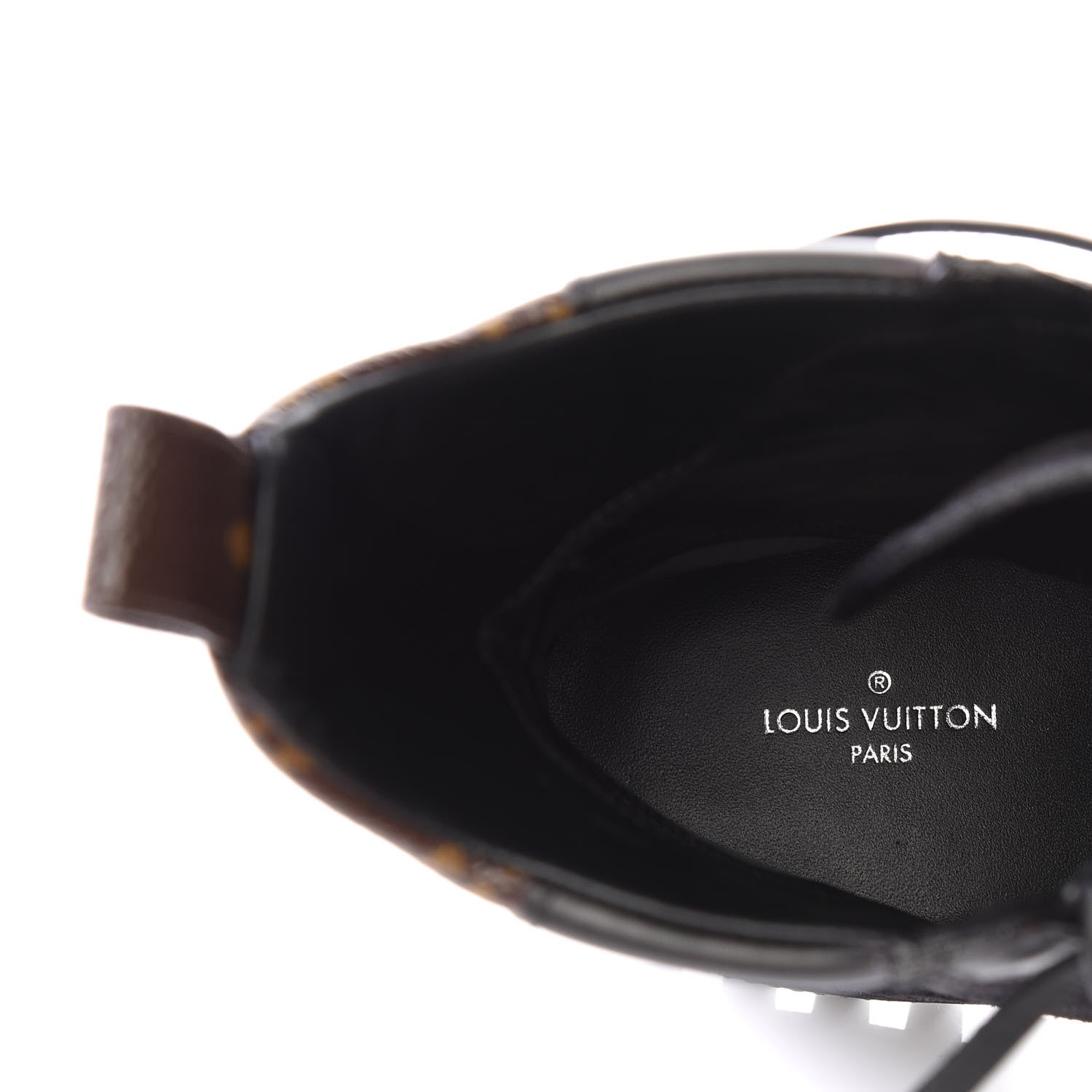 Louis Vuitton Suede Calfskin Monogram LV Black Heart Laureate Platform Desert Boots 37 Black 7 of 8