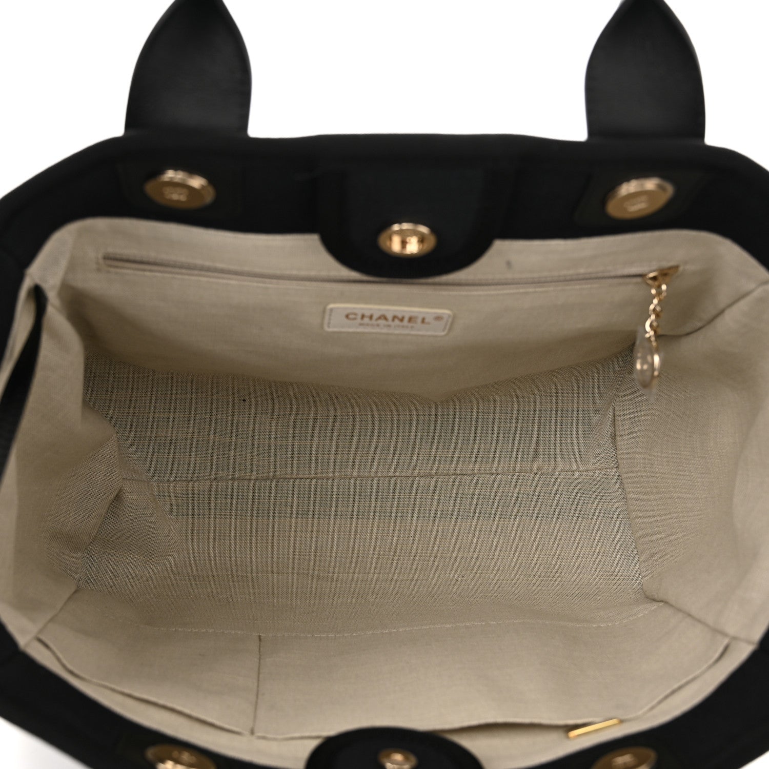 Chanel Mixed Fibers Small Deauville Tote Black 6 of 10