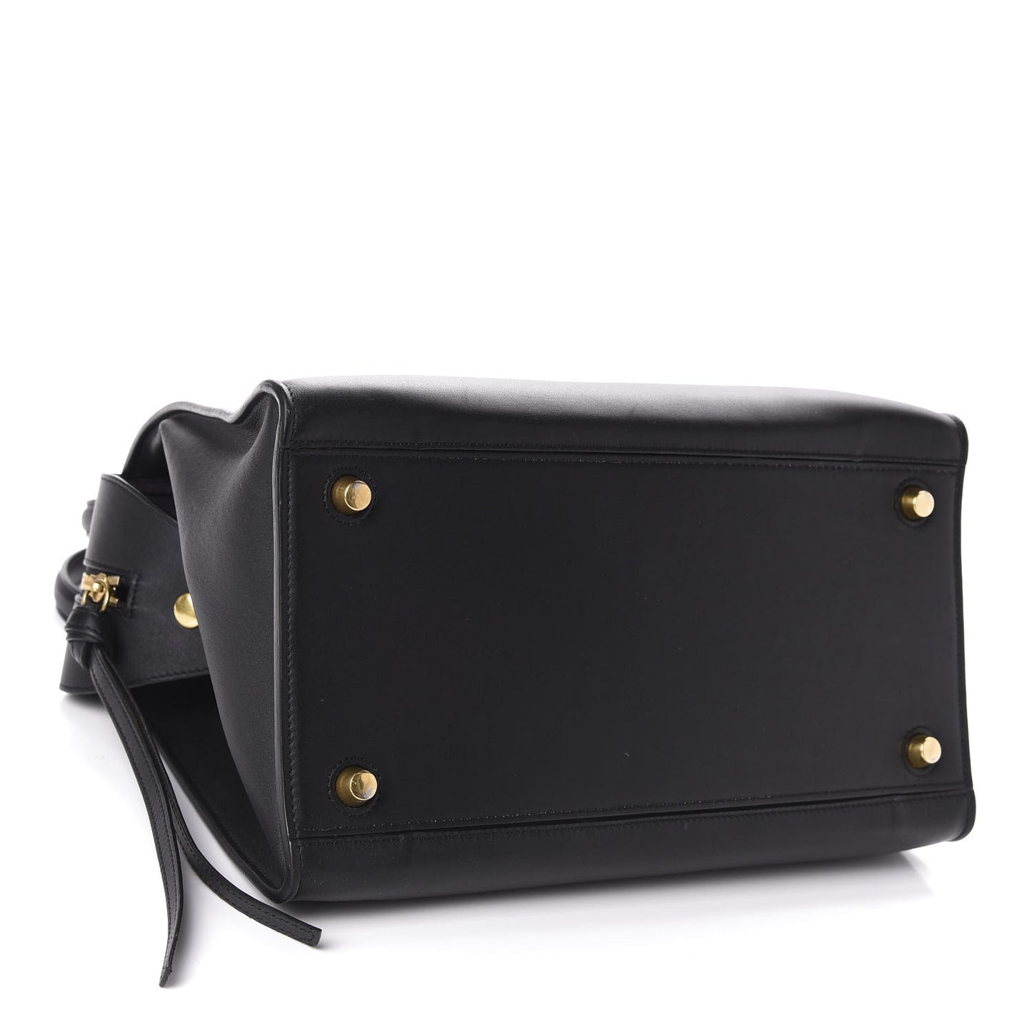 Smooth Calfskin Ring Bag Black