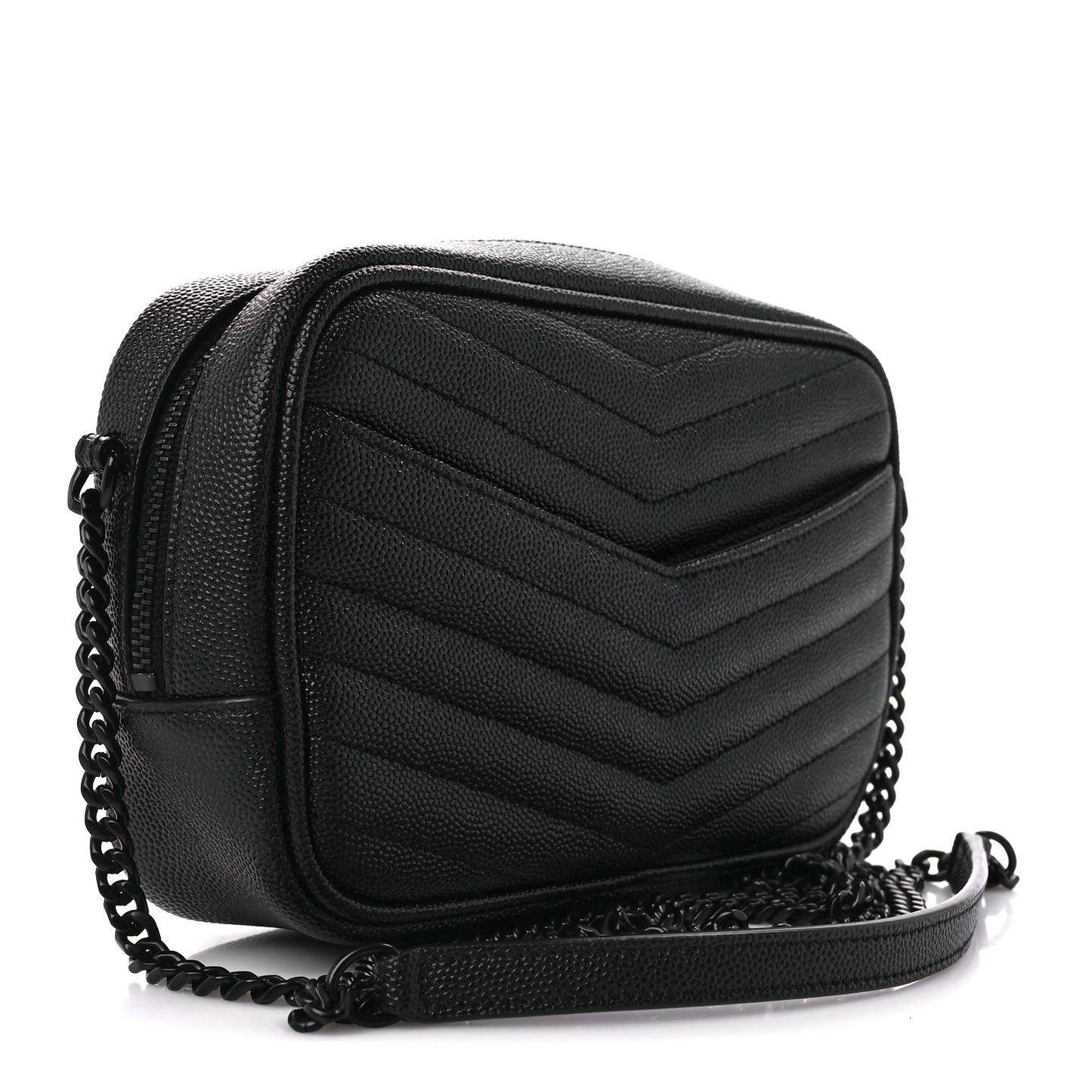 Grain De Poudre Matelasse Monogram Mini Lou Camera Bag Black