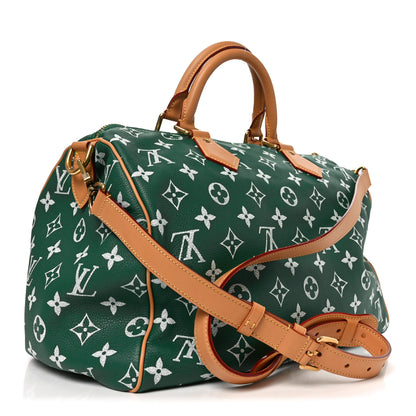 Louis Vuitton Calfskin Monogram Speedy P9 Bandouliere 40 Green 4 of 11
