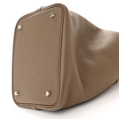 Hermes Taurillon Clemence Picotin Lock 22 MM Etoupe 10 of 11