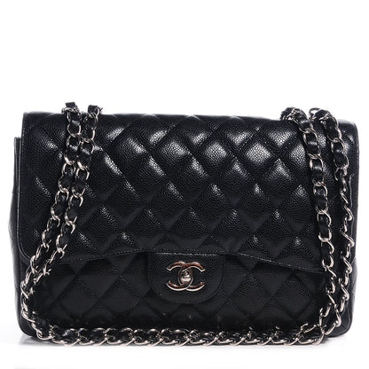 Chanel Caviar Jumbo Single Flap Black 1 of 9