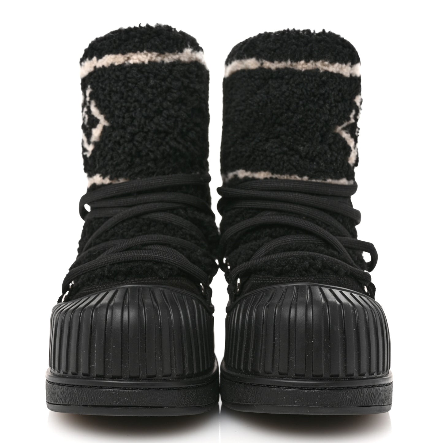 Suede Shearling Polar Flat Half Boots 35 Black