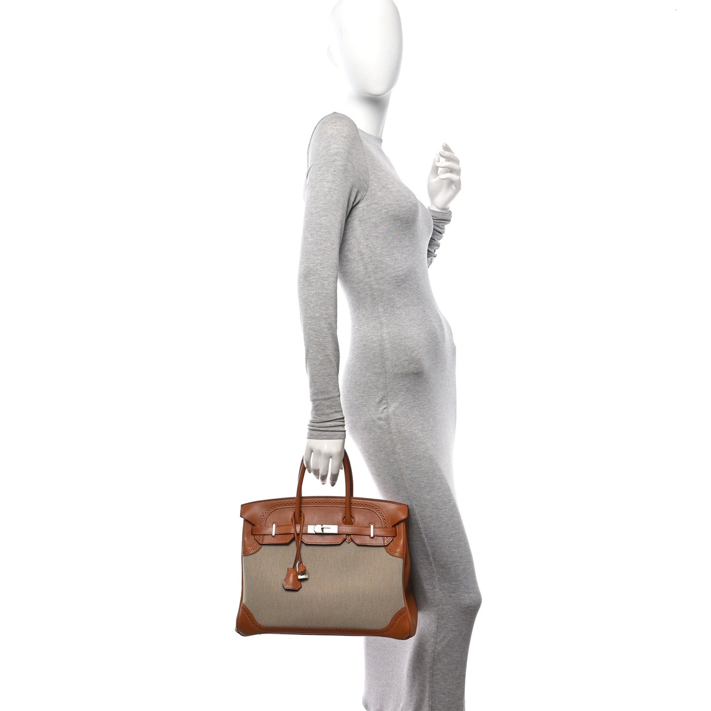 Barenia Toile Ghillies Birkin 35 Fauve