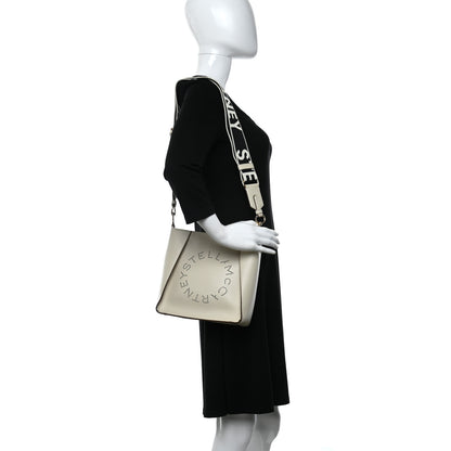 Stella McCartney Eco Alter Nappa Perforated Logo Mini Crossbody White 2 of 11