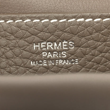 Hermes Taurillon Clemence Halzan 25 Etoupe 6 of 10