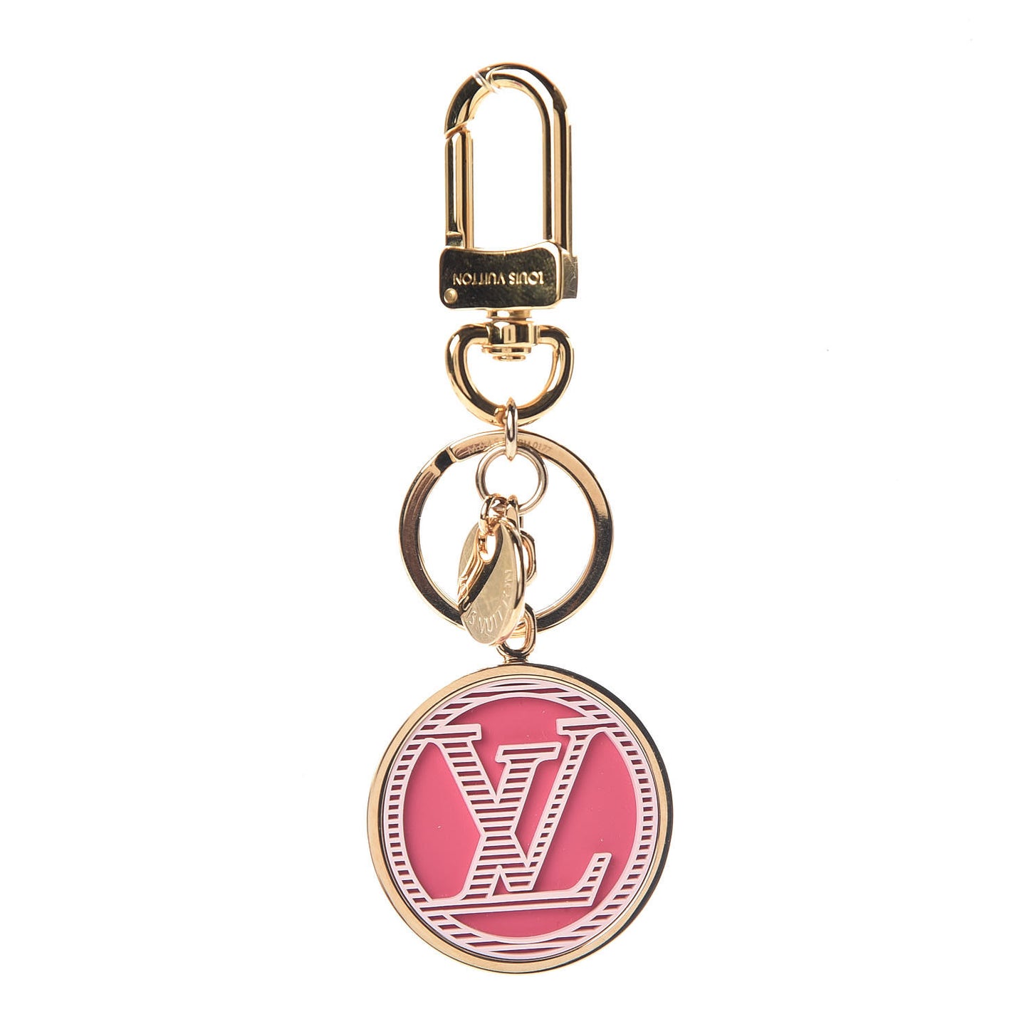 LV Circle Bag Charm Key Holder Pink
