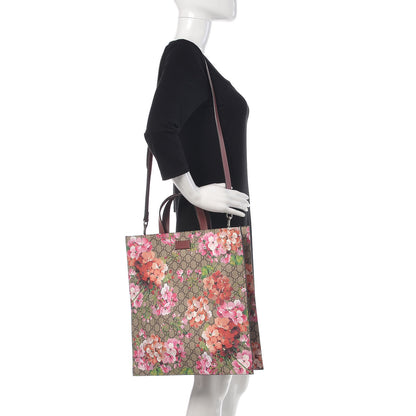 Gucci Soft GG Supreme Monogram Blooms Vertical Tote Beige Multicolor Dry Rose 2 of 10
