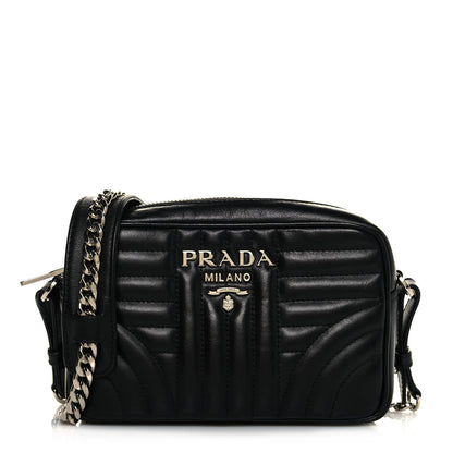 Prada Soft Calfskin Diagramme Camera Bag Black 1 of 10
