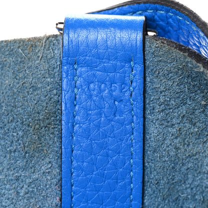 Hermes Taurillon Clemence Picotin Lock 26 GM Bleu Frida 7 of 15