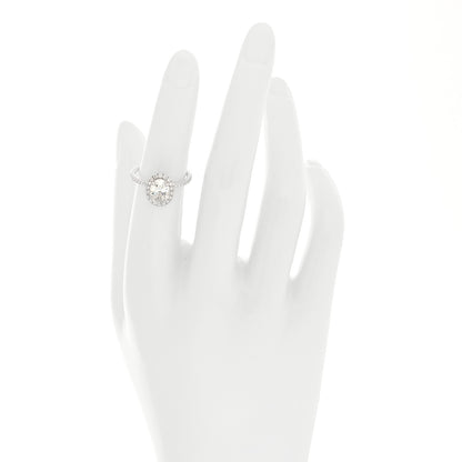 Harry Winston Platinum Diamond 1.10ct The One Oval Shaped Micropave Engagement Ring 50 5.5 2 of 6