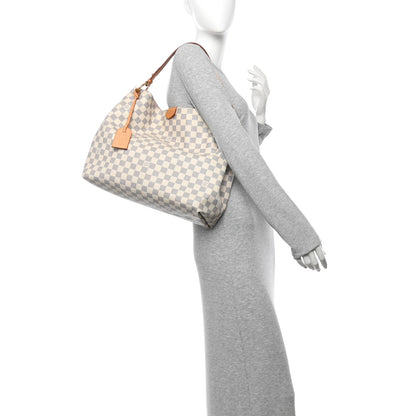 Louis Vuitton Damier Azur Graceful MM Rose Ballerine 2 of 15
