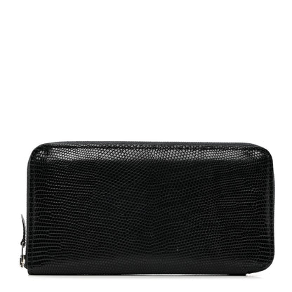 Hermes Lizard Azap Wallet Black 1 of 7