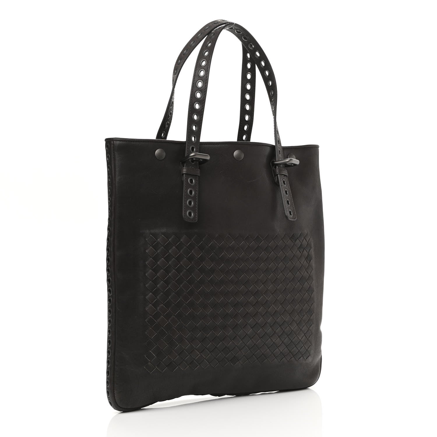Bottega Veneta Nappa Intrecciato Flat Tote Black 3 of 10