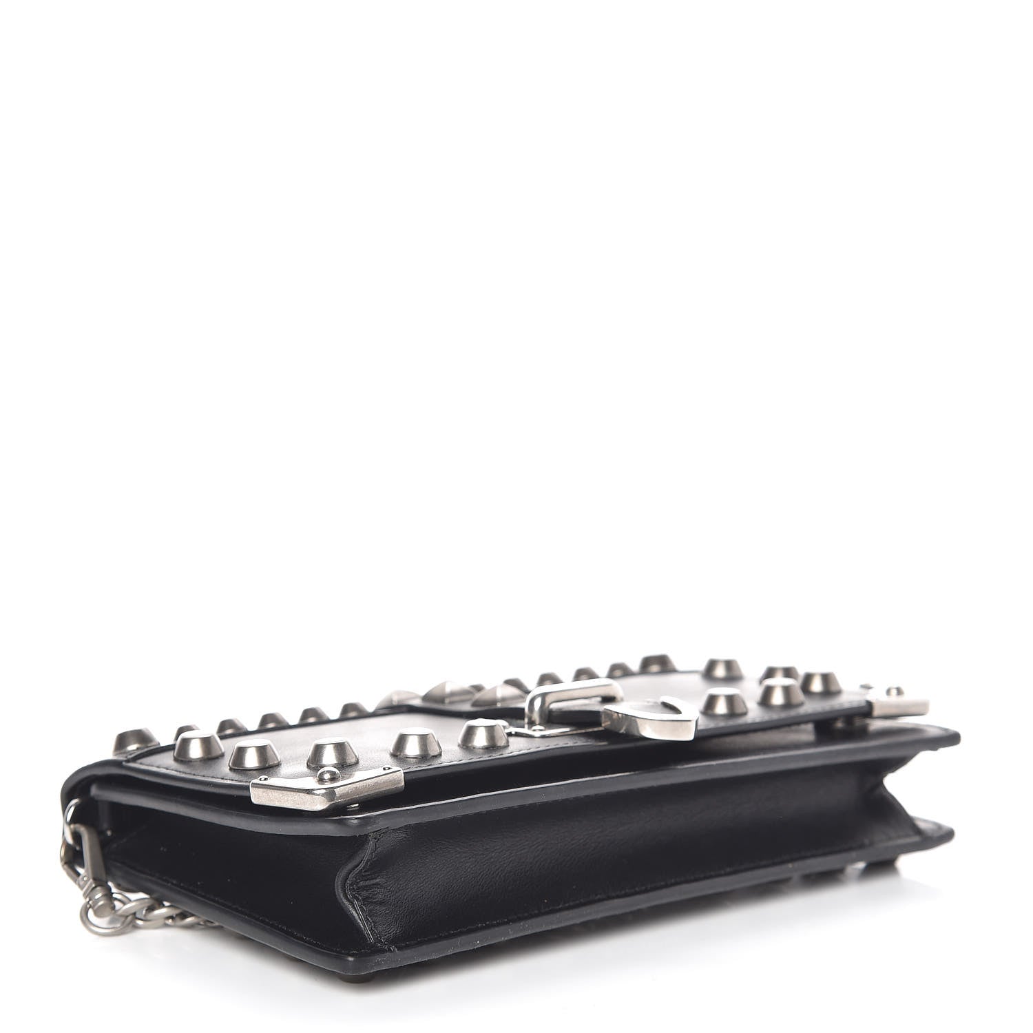 Prada City Calfskin Cahier Studded Mini Bag Black 4 of 10