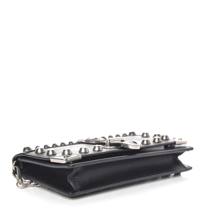 Prada City Calfskin Cahier Studded Mini Bag Black 4 of 10