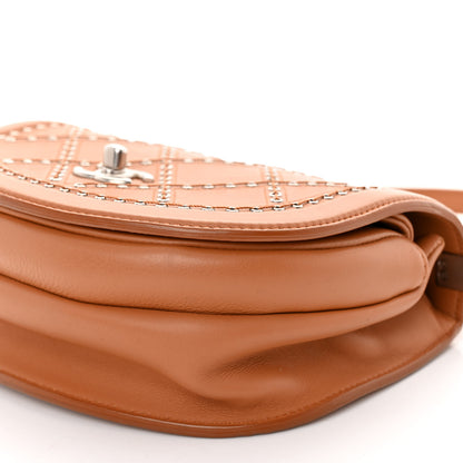 Chanel Calfskin Coco Eyelets Small Flap Bag Camel 10 of 10