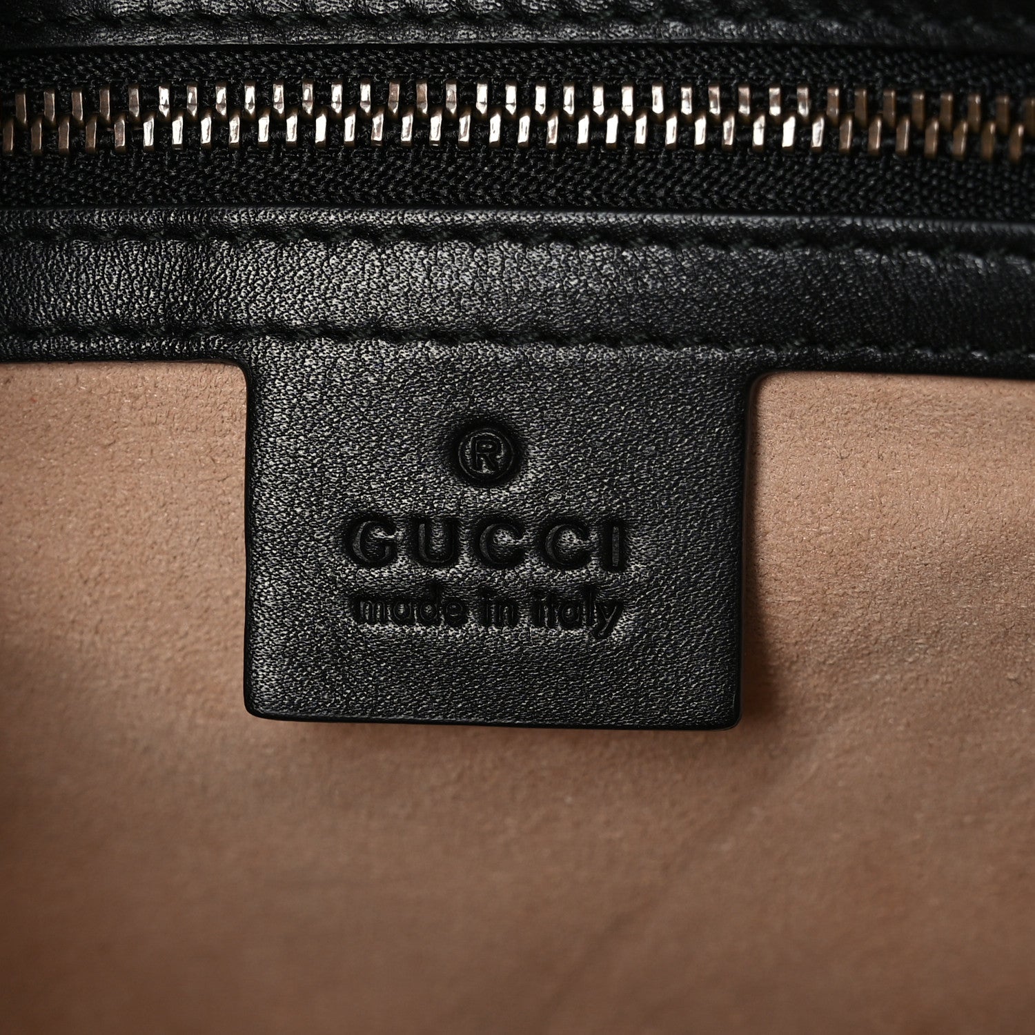 Gucci Calfskin Matelasse Medium GG Marmont Open Top Shoulder Bag Black 5 of 8