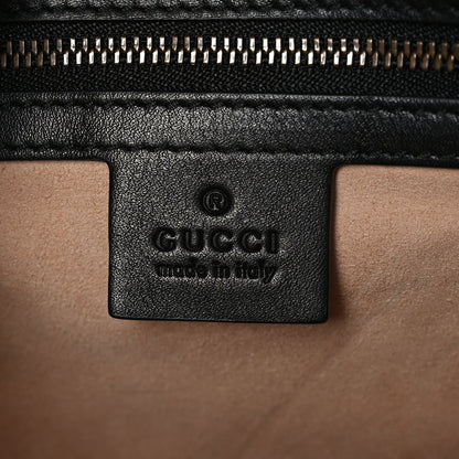 Gucci Calfskin Matelasse Medium GG Marmont Open Top Shoulder Bag Black 5 of 8
