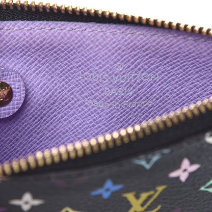 Louis Vuitton Monogram Multicolor Key Pouch Black Grenade 6 of 7