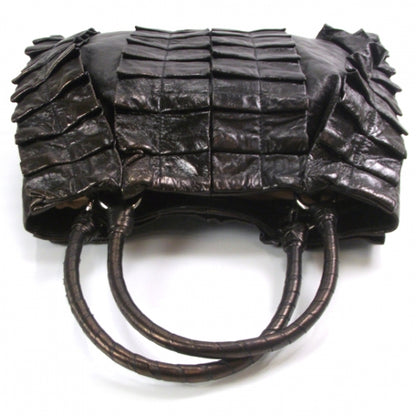 Miu Miu Leather Vitello Lux Pleated Tote Black 5 of 11