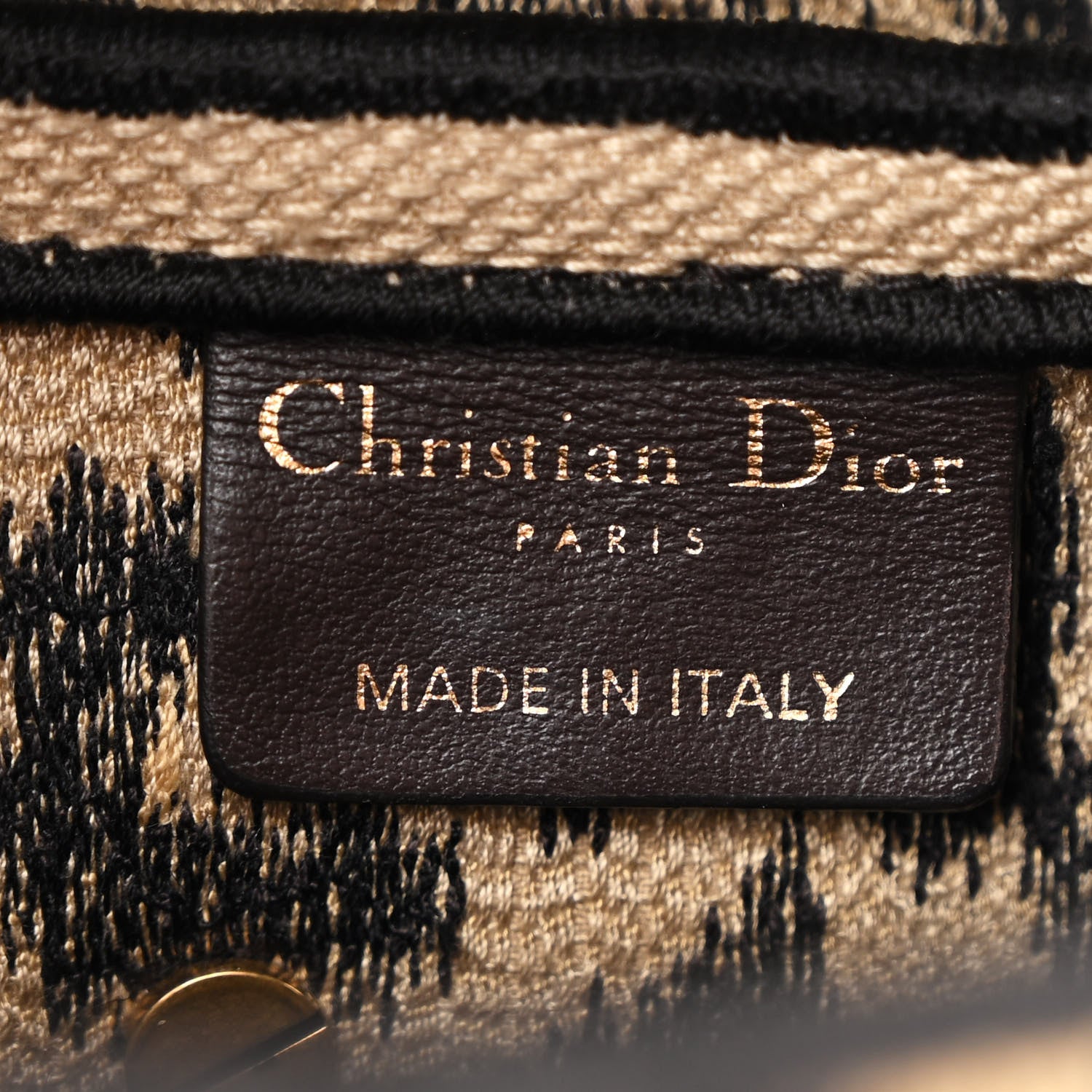 Christian Dior Canvas Mizza Embroidered Saddle Bag Beige Multicolor 6 of 10
