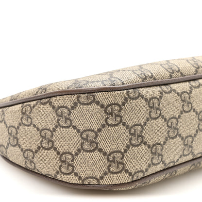 Gucci GG Supreme Monogram Textured Dollar Calfskin Web Small Ophidia GG Handbag Beige Ebony New Acero 9 of 11