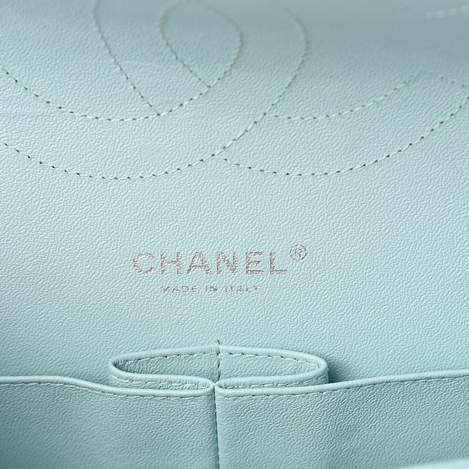 Chanel Patent Calfskin Quilted Jumbo Double Flap Light Green 6 of 11