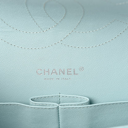 Chanel Patent Calfskin Quilted Jumbo Double Flap Light Green 6 of 11
