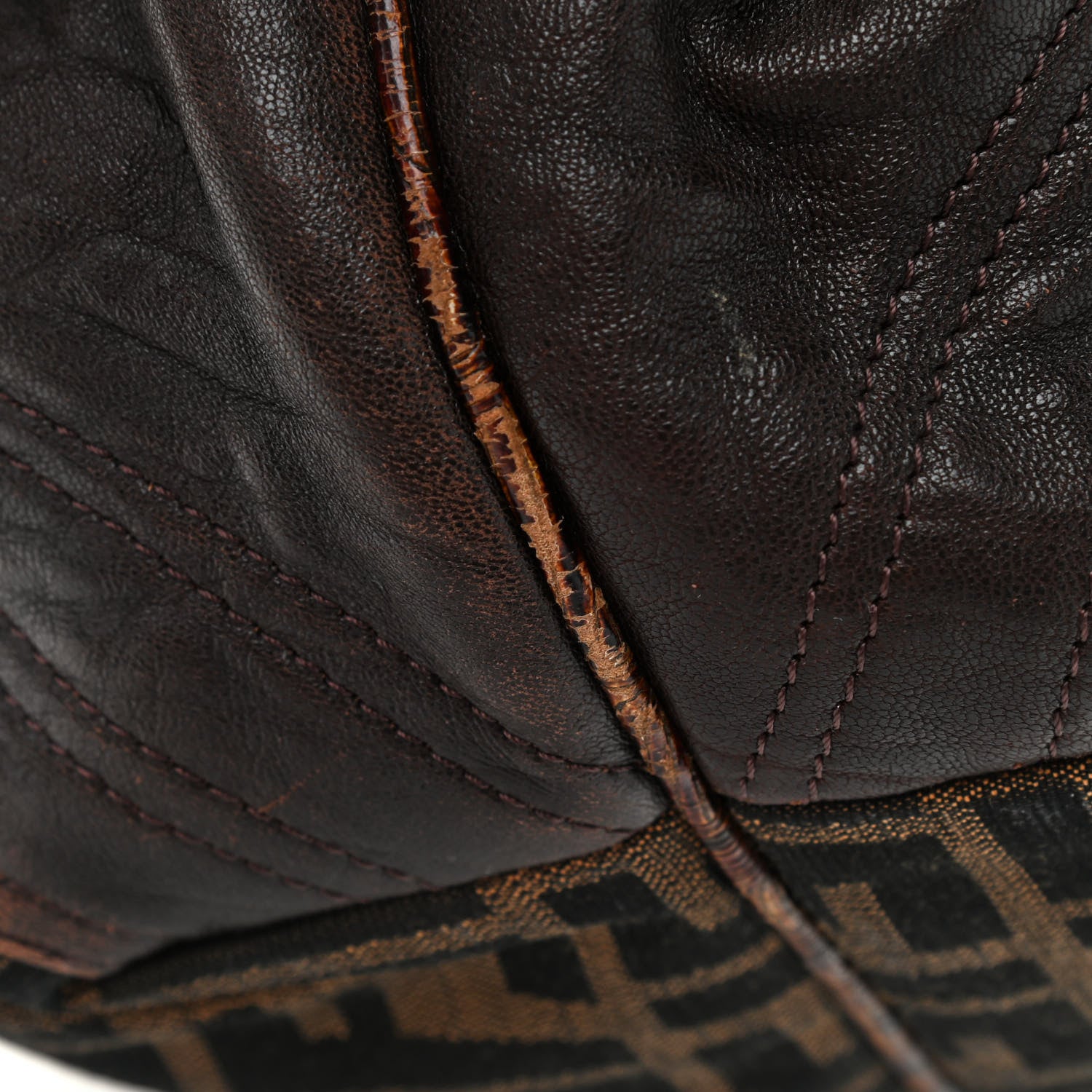 Fendi Zucca Nappa Nuvolata Vitello Tortuga Spy Tobacco Moro 14 of 14