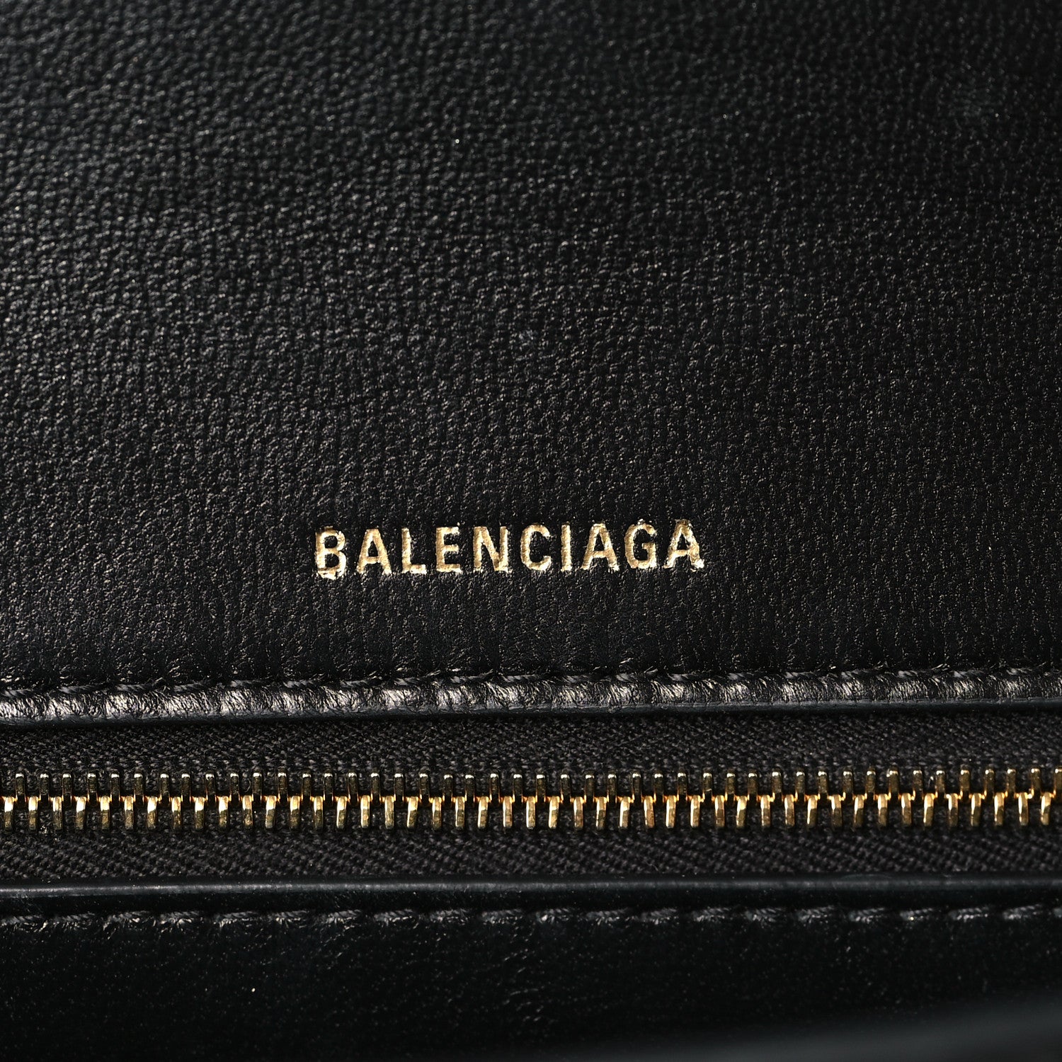 Balenciaga Shiny Box Calfskin Medium Hourglass Top Handle Bag Black 6 of 9