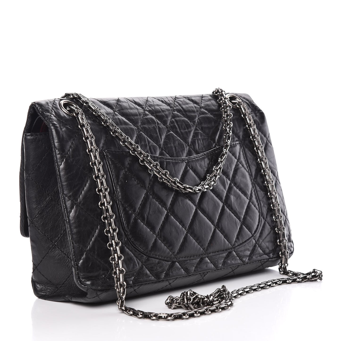 Aged Calfskin Quilted 2.55 Reissue 226 Flap Black