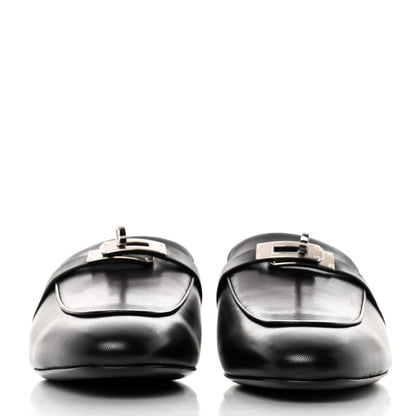 Hermes Goatskin Oz Mules 40 Black 2 of 9