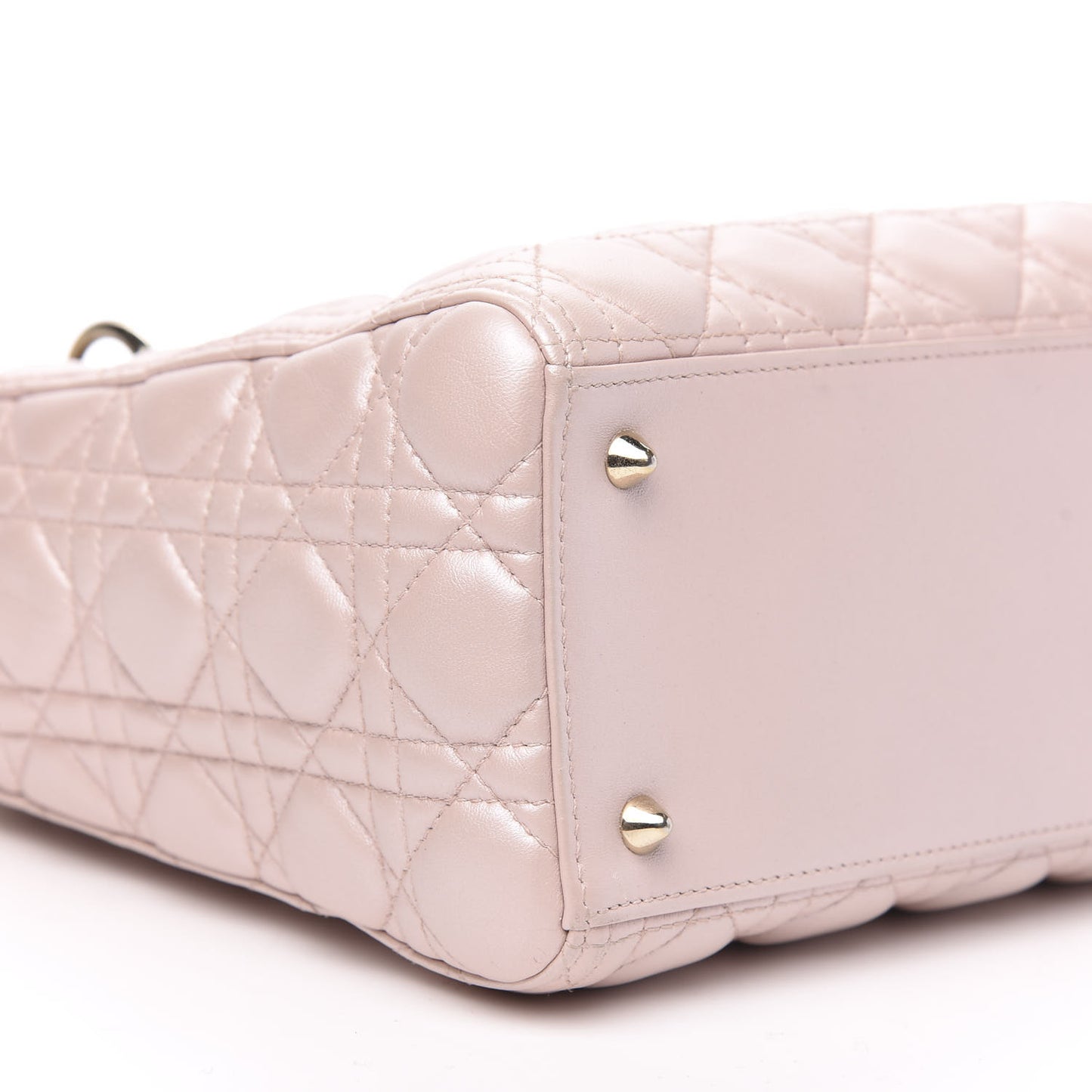 Pearly Lambskin Cannage Medium Lady Dior Lotus