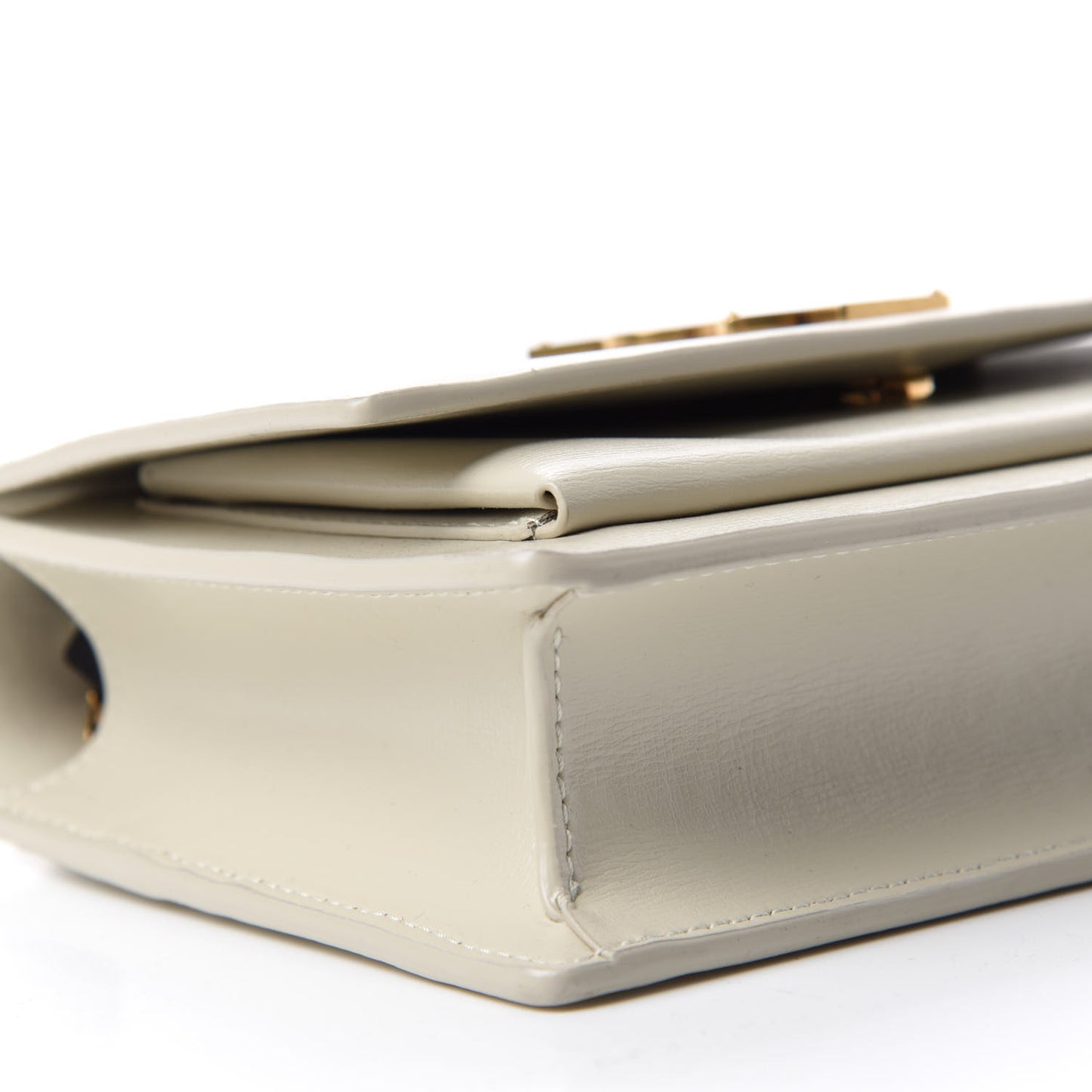 Calfskin Monogram Sunset Chain Wallet Blanc Vintage