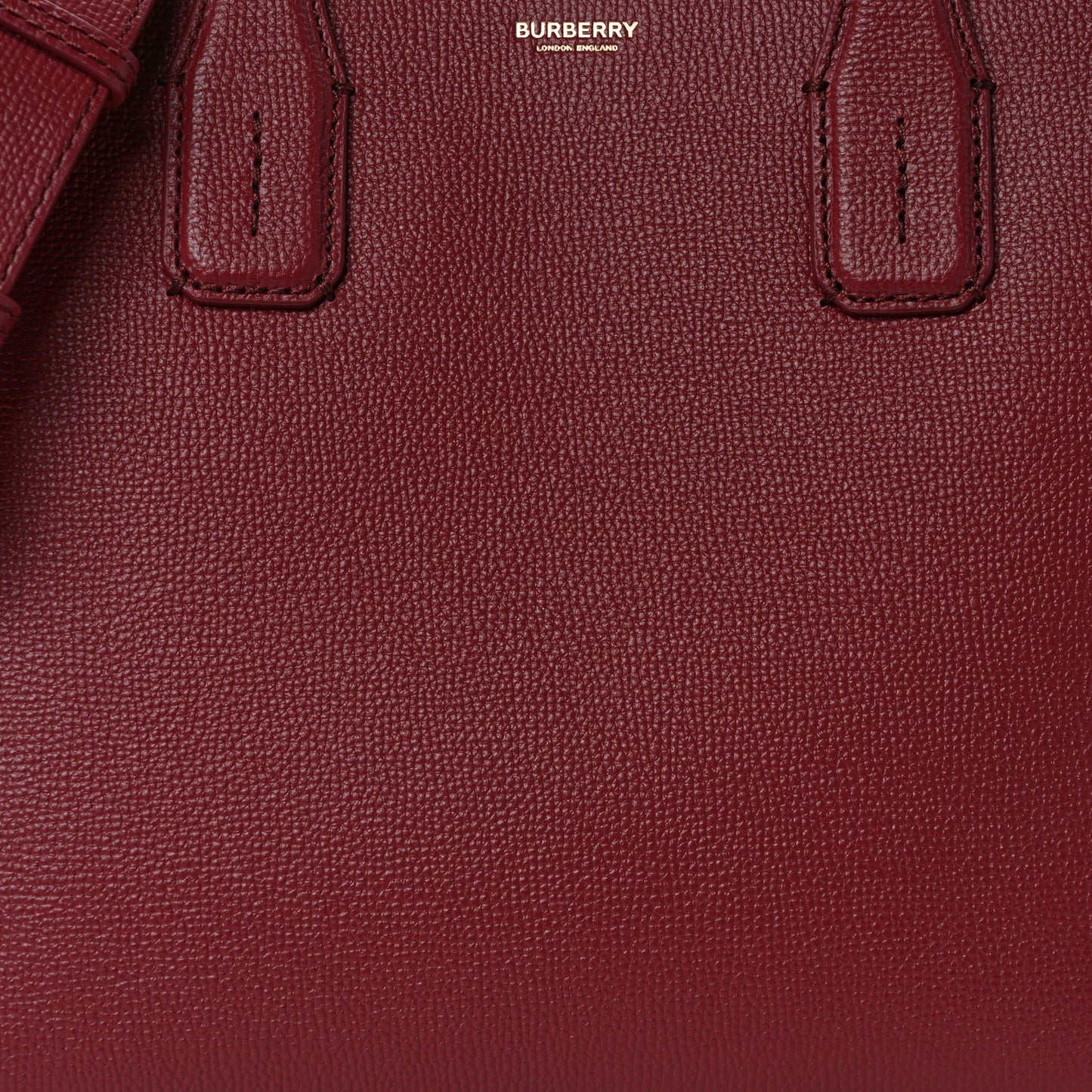 Derby Calfskin House Check Medium Banner Tote Crimson