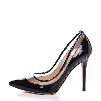 Valentino Garavani Patent PVC Dollybow Pumps 37 Black 1 of 8