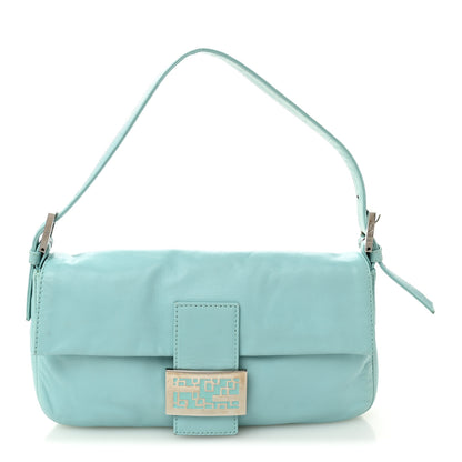 Fendi Nappa Elefante Baguette Light Blue 1 of 9