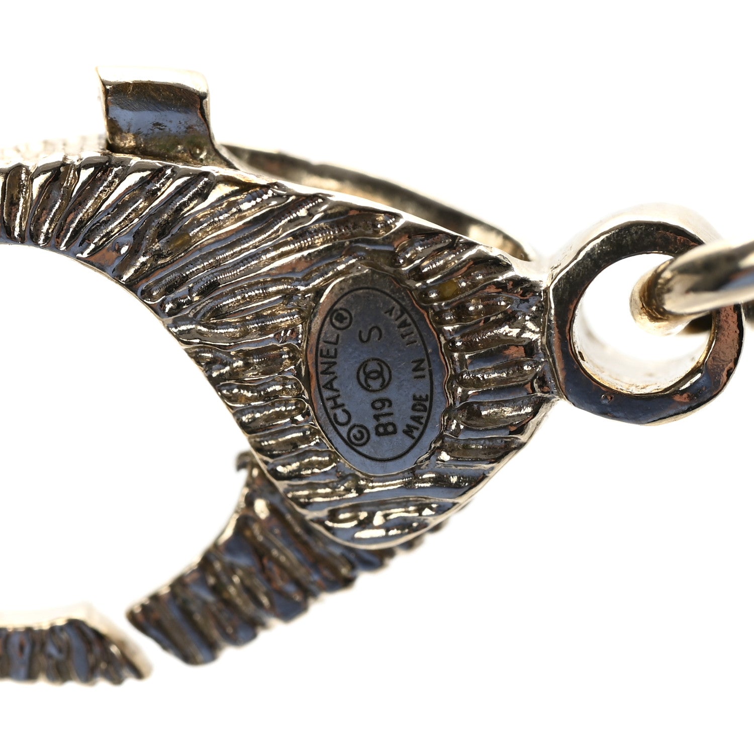 Chanel Pearl Crystal Cha-Nel Logo Necklace Gold 5 of 6